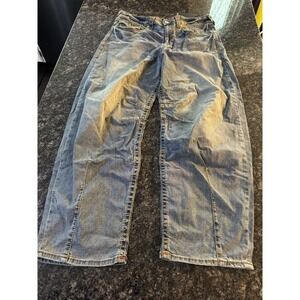 true religion Big T balloon jeans Men's Sz 33 Denim Dirty Wash Pants